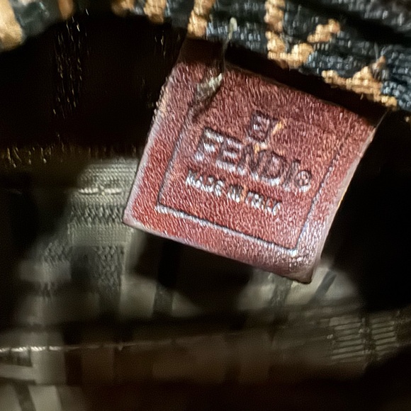 Fendi Brown FF Logo Canvas Bag - Picture 6 of 9